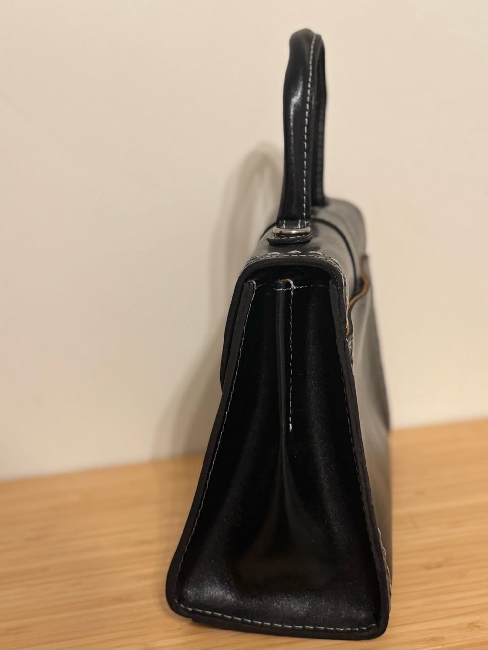 Patricia Nash Black Top-Handle Leather bag - Picture 4 of 10